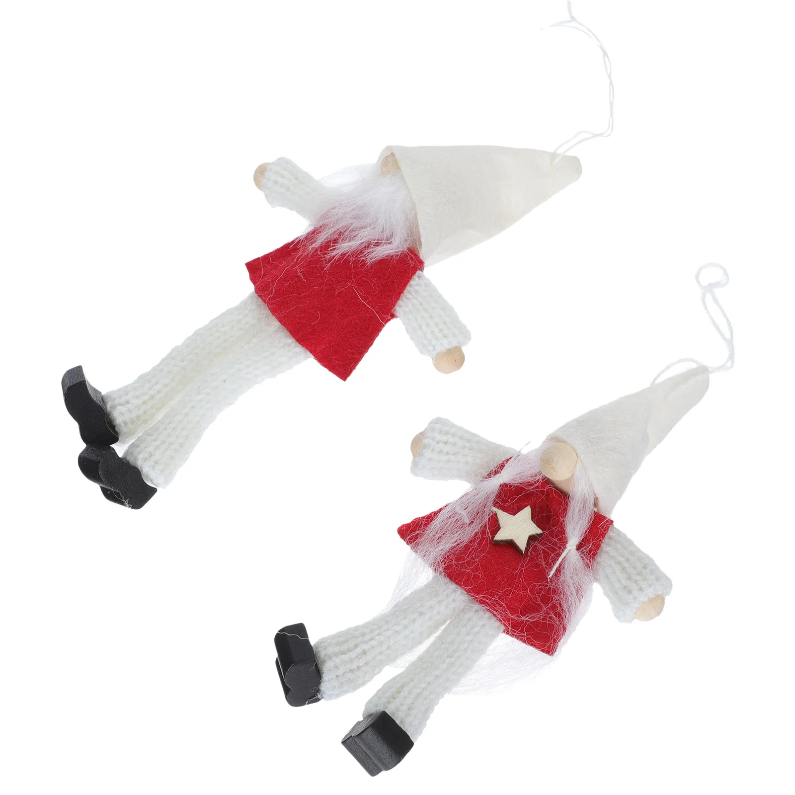 

2Pcs Adorable Decorative Doll Pendants Christmas Tree Lovely Dolls Adornments