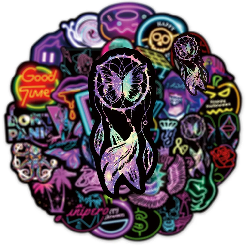 Наклейки неоновые граффити 10/50/100 шт. | Игрушки и хобби