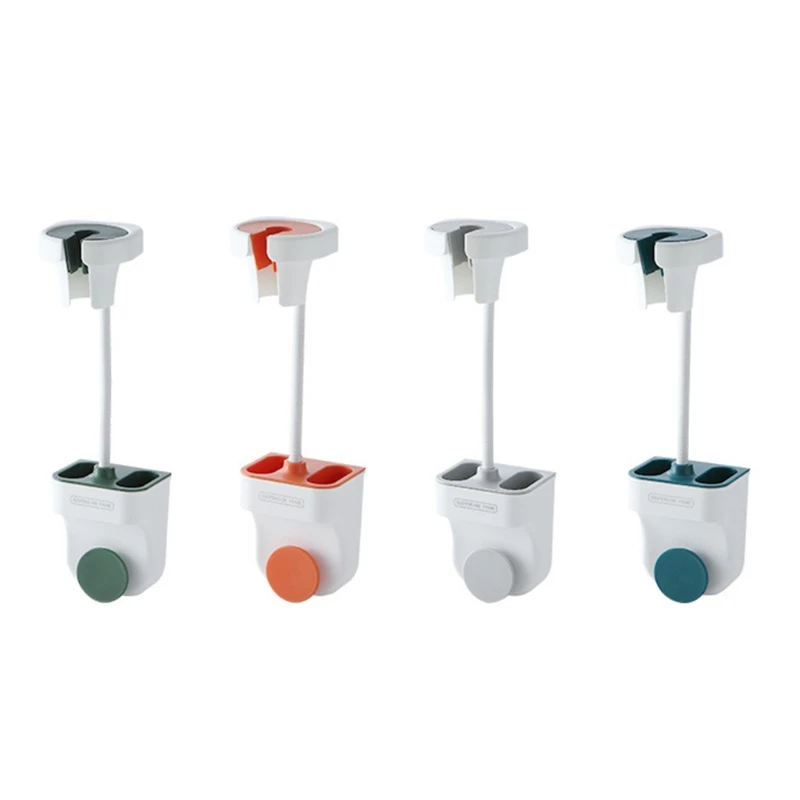 

Home Shower Holder Wall Mount Fixture Bracket Universal Angle Adjustable Self Adhesive Easy to Hang Handheld Shower Head