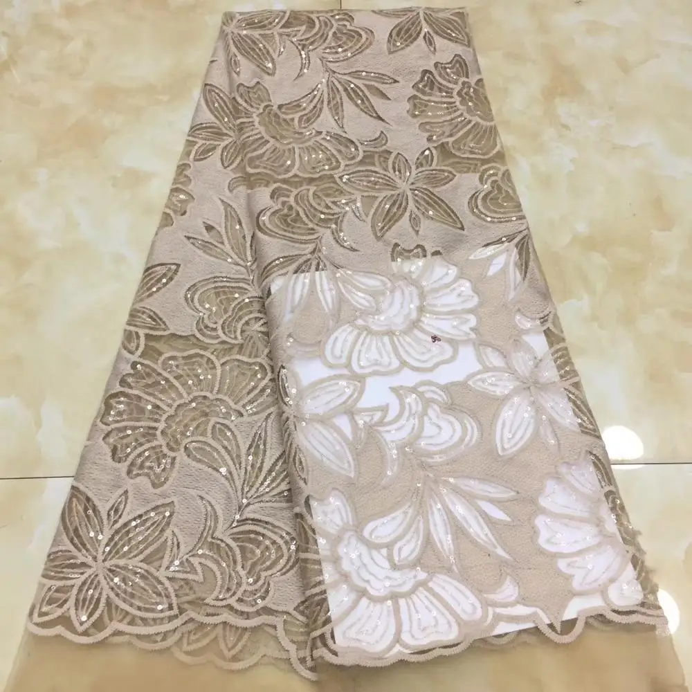 

Madison African Lace Fabric High Quality Lace Fabric 2021 Embroidery Nigerian Wedding Lace Fabric For Cheap Tulle Lace