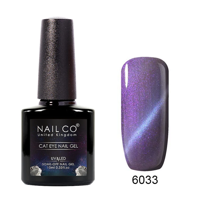 NAILCO Гель лак для ногтей кошачий глаз 10 мл Радужный цвет УФ светодиодный