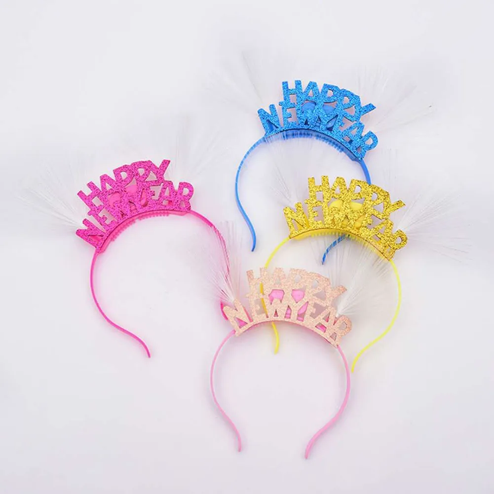 Распродажа! Обруч для волос с блестками новогодними буквами обруч из оптического