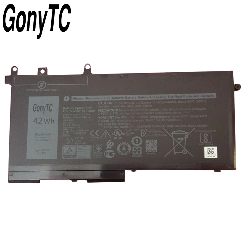 GONYTC оригинальный мобильный телефон 3DDDG GJKNX GD1JP Аккумулятор для ноутбука Dell Latitude 5280