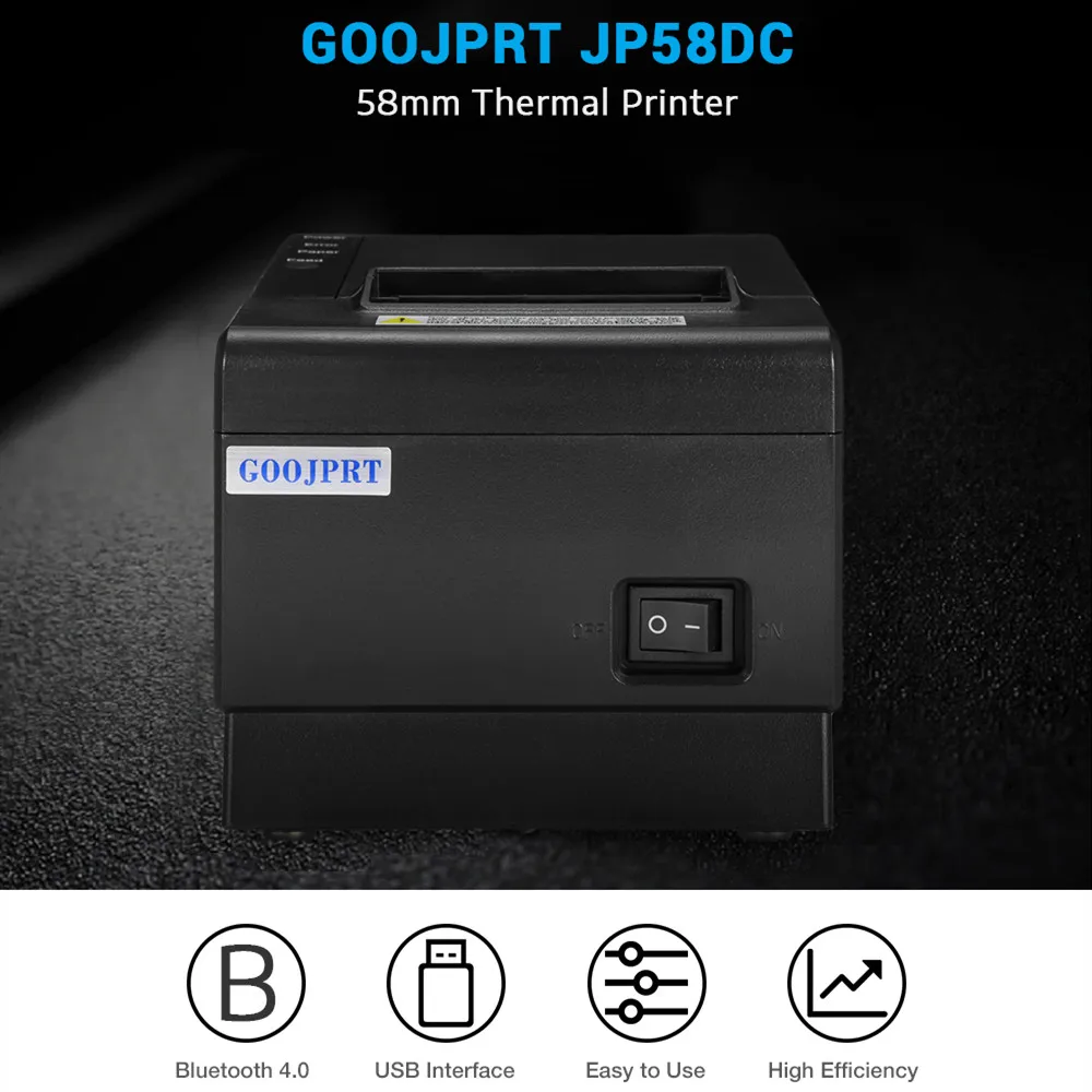 

New Listed wholesale high-quality 58mm thermal Small ticket receipt printer automatic cutting printing USB port or Bluetoot port