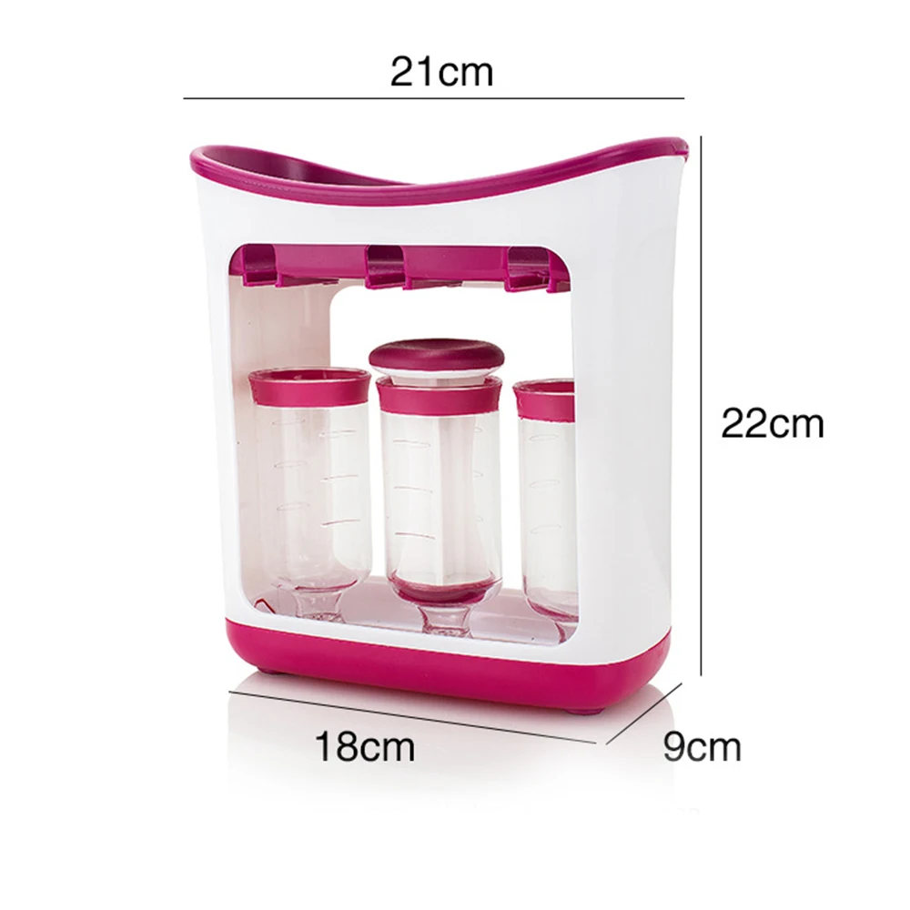 

Baby Food Container Kids Fruit Puree Packing Machine Children Fresh Squeezed Fruit Juice Station Toddler Food Mashing Station