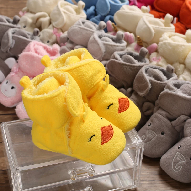 

2019 Autumn Winter Warm Cute Fox Baby Soft Bottom Toddler Shoes Cartoon Animal Anti-Slip Infant Prewalker Unisex Crib Shoes