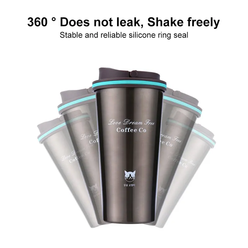 500 мл термос кружка кофейная чашка с крышкой Термокружка уплотнение нержавеющая