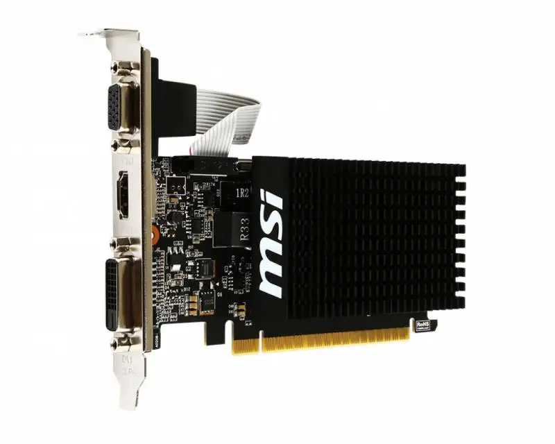 Видеокарта msi pci-e gt 710 2gd3h lp nvidia geforce 2048mb 64bit ddr3 954/1600 dvix1/hdmix1/crtx1/hdcp ret low profile |