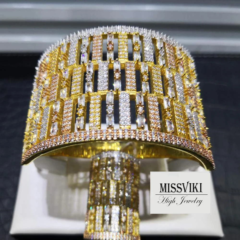 

missvikki Brand Luxury Bold African Bangle Ring Set For Women Cubic Zircon Pave Party Wedding Saudi Arabic Dubai Jewelry Sets