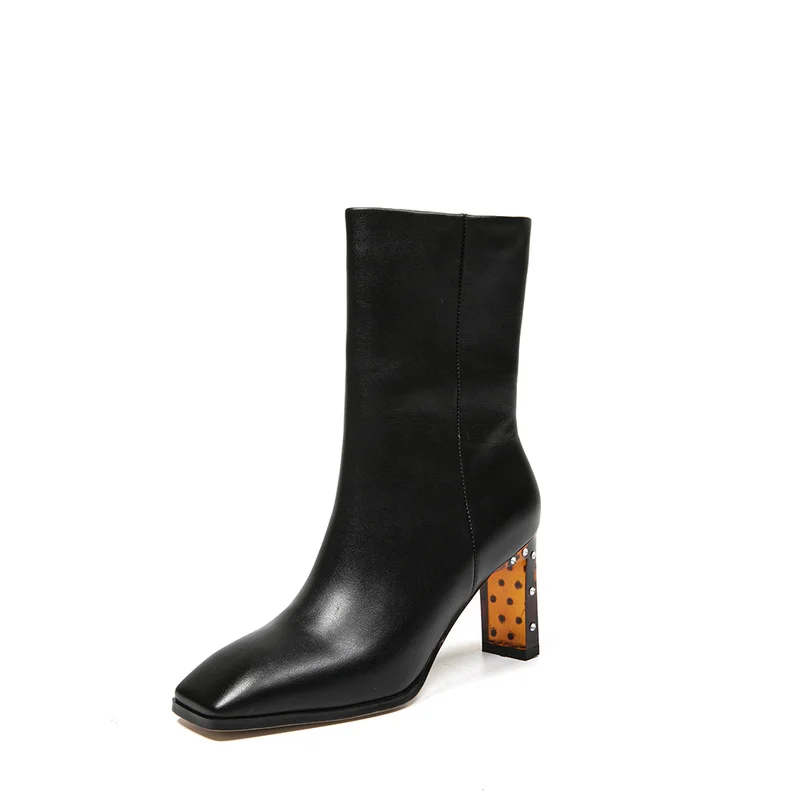 

Ботильоны женские SKLFGXZY из натуральной кожи, на высоком каблуке