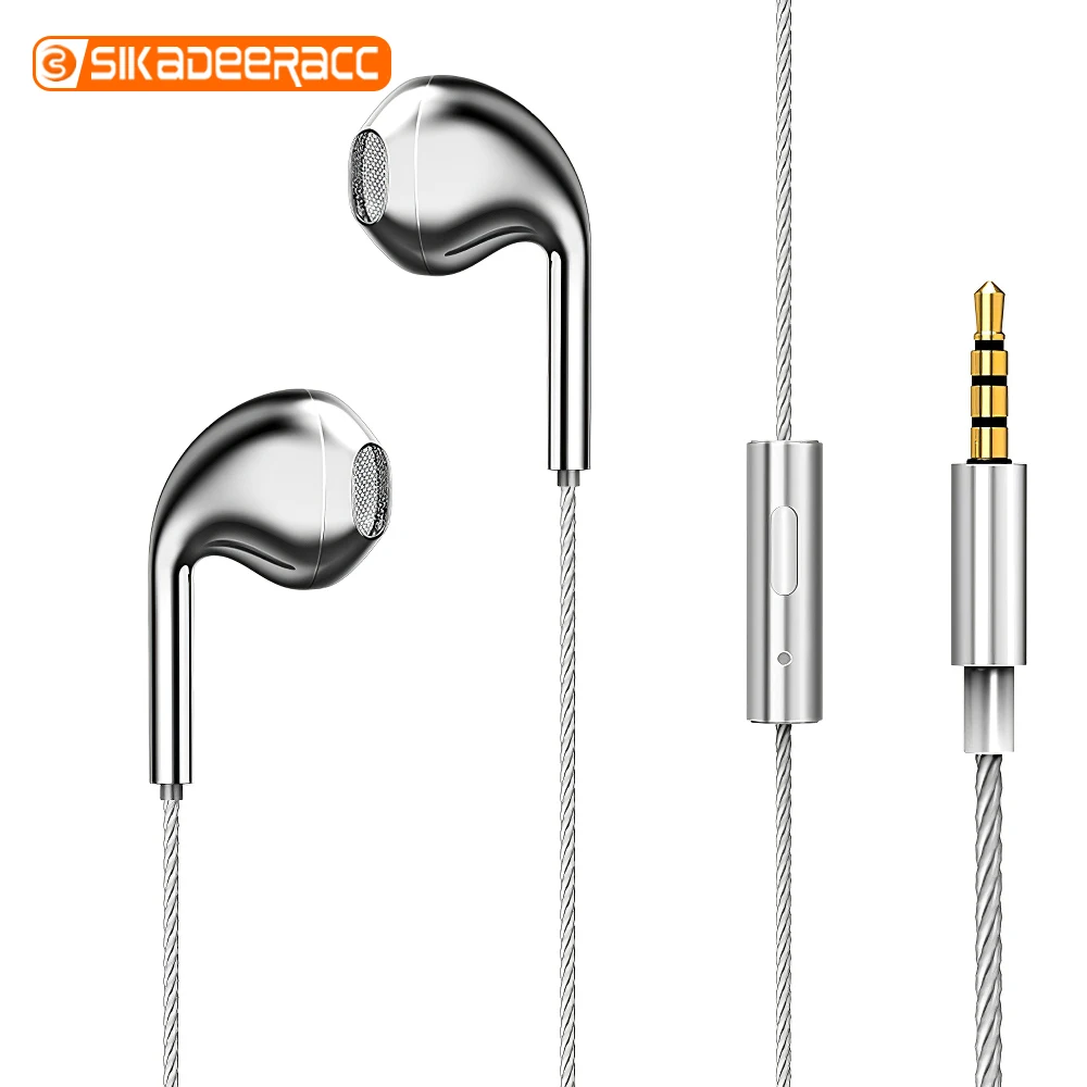 Wired Earphone Headset High Fidelity 4D Stereo Sound Noise Cancelling Sports Call Mic Cellphone Earpiece For Xiaomi Redmi Note 7 |