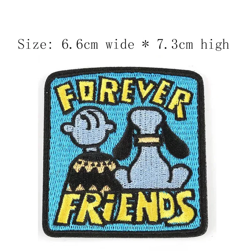 1 шт. друзья навсегда заплата вышивки с бесплатной доставкой для груди слева 6 см в