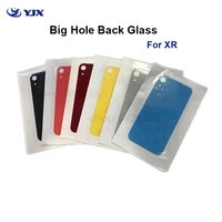 10pcs wholesale us eu back glass with big camera hole for iphone xr easy change back battery door glass cover replacement