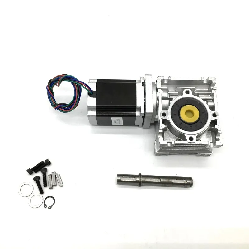 20:1 Speed Ratio Turbine Worm Gearbox RV030 Reducer with Nema23 2.2Nm 1.8degree Stepper Motor 84MM &amp5.6A DM556 Driver Kit |