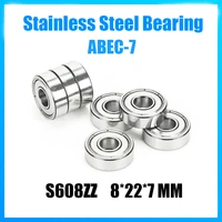 s608zz bearing 8227 mm 5pcs abec 7 440c roller stainless steel s608z s608 z zz ball bearings