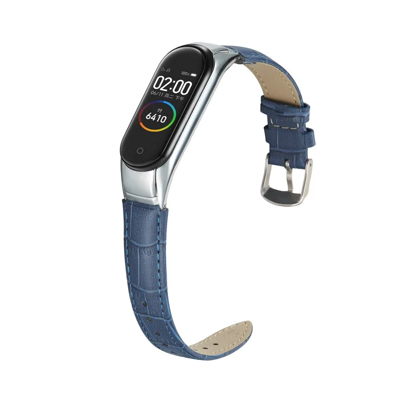 

Leather Watch Band For Xiaomi Mi Band 3 4 Smart Replacement Bracelet Wristwatch Strap Belt For Xiao Mi Bracelet 4 3 Accessories