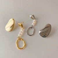 origin summer french hollow irregular geometrical dangle earring for women asymmetric metallic earring jewellery accessories