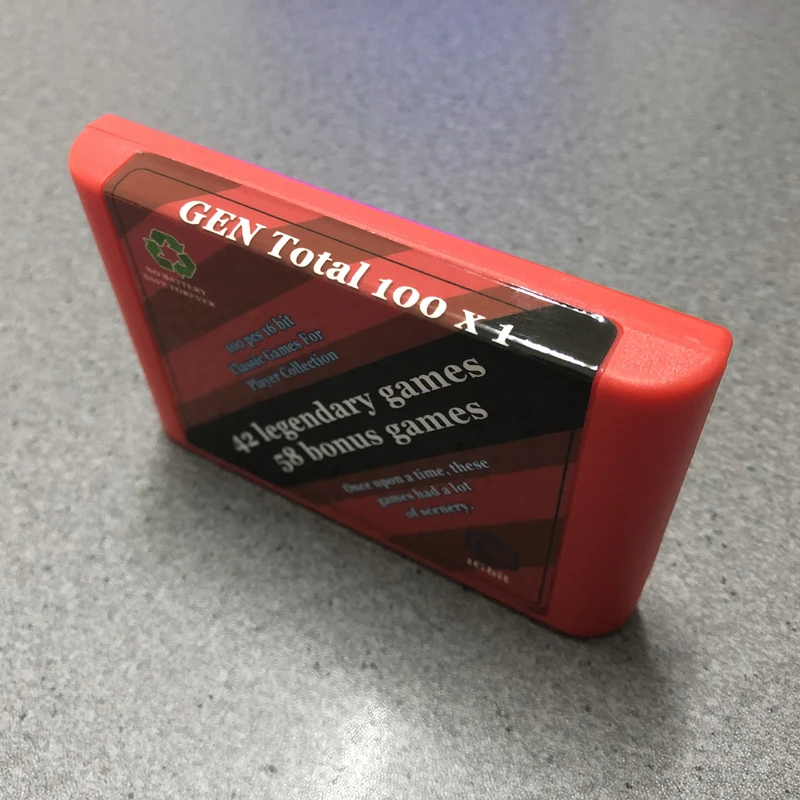 Супер 42 легендарные игры + 58 бонусных игр 16 битный картридж Sega Genesis & Mega Drive Multi