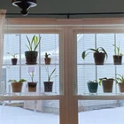 Акриловая полка для растений на окно, прозрачная подвесная настенная полка для цветочного горшка