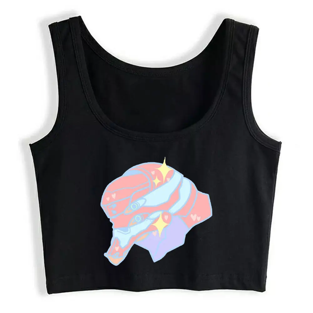 

Boho Crop Top Eva Unit Gamers Pastel Comic Black Cotton Y2k Tops Womens Tops blusas mujer de moda 2021 verano Gym Tank Top Women