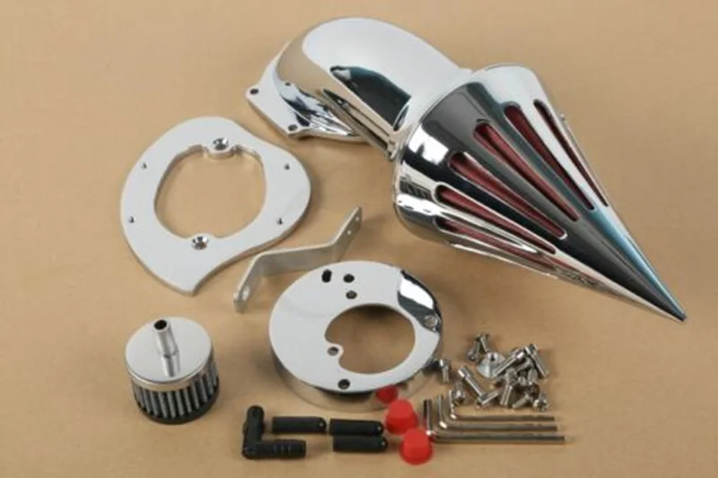 Мотоциклетный хромированный/черный воздушный очиститель с шипами для Honda VTX 1300