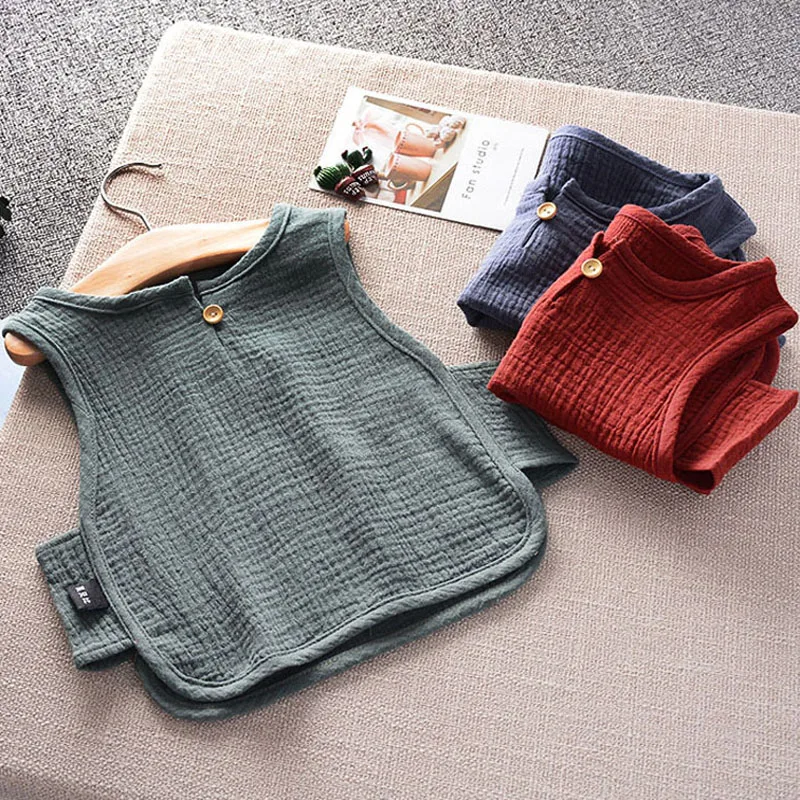 Жилет для маленьких мальчиков топы летняя футболка детская хлопковая льняная