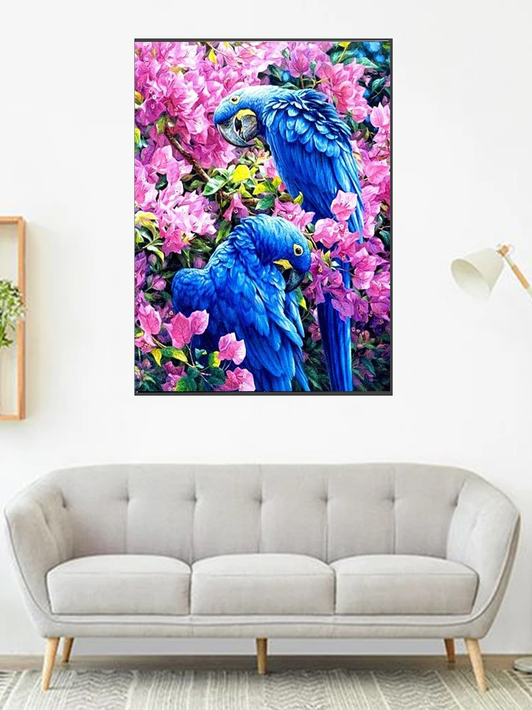 

New Arrivals Diamond Painting Full Square Flower parrot Kit 5D DIY Diamond Embroidery Mosaic Decorations Home