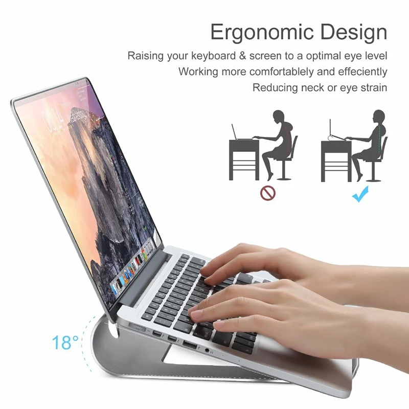 Алюминиевый держатель для планшета ноутбука подставка Macbook Air Pro Retina 11 12 13 15 дюймов