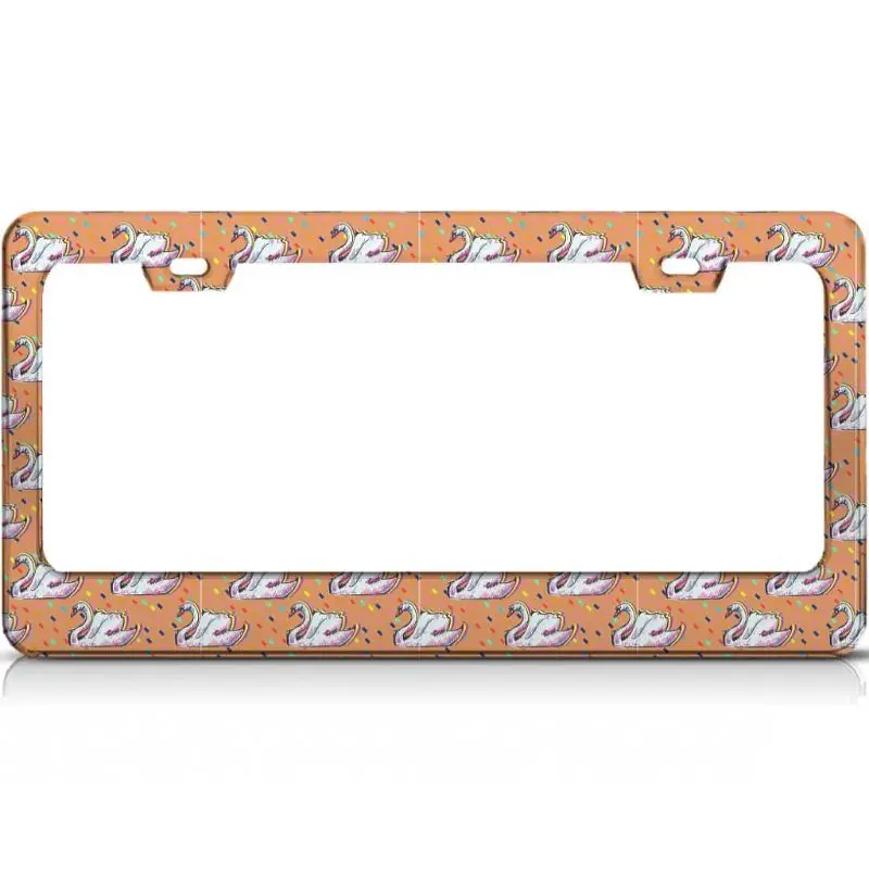 

Peceeta Toys Hello Baby License Plate Frame 2 Holes 1 Frame Matte Aluminum Newest AlloySuit to US Standard Cars white 16x31cm