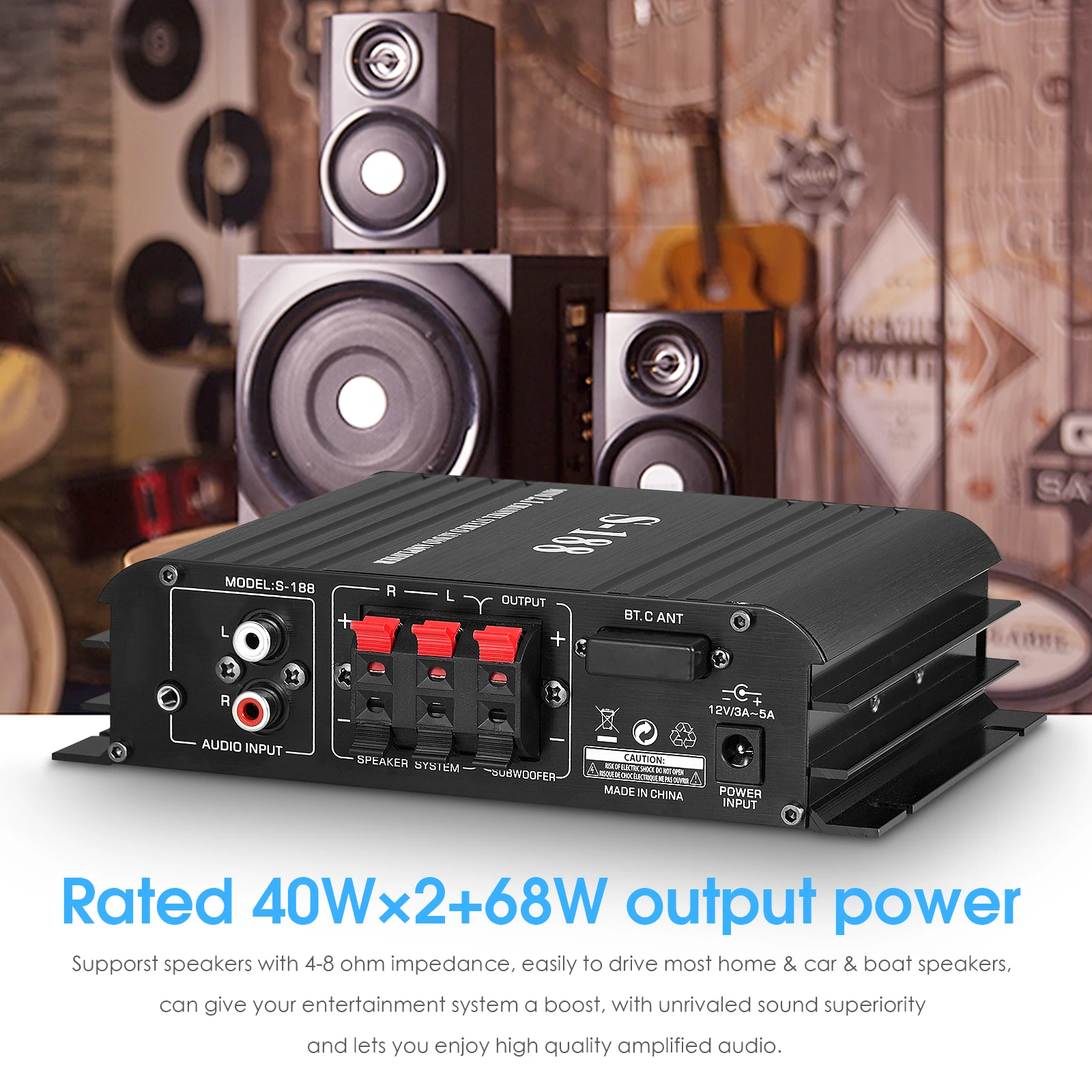 Цифровой усилитель Douk Audio 2 1 каналов для дома автомобиля морского транспорта