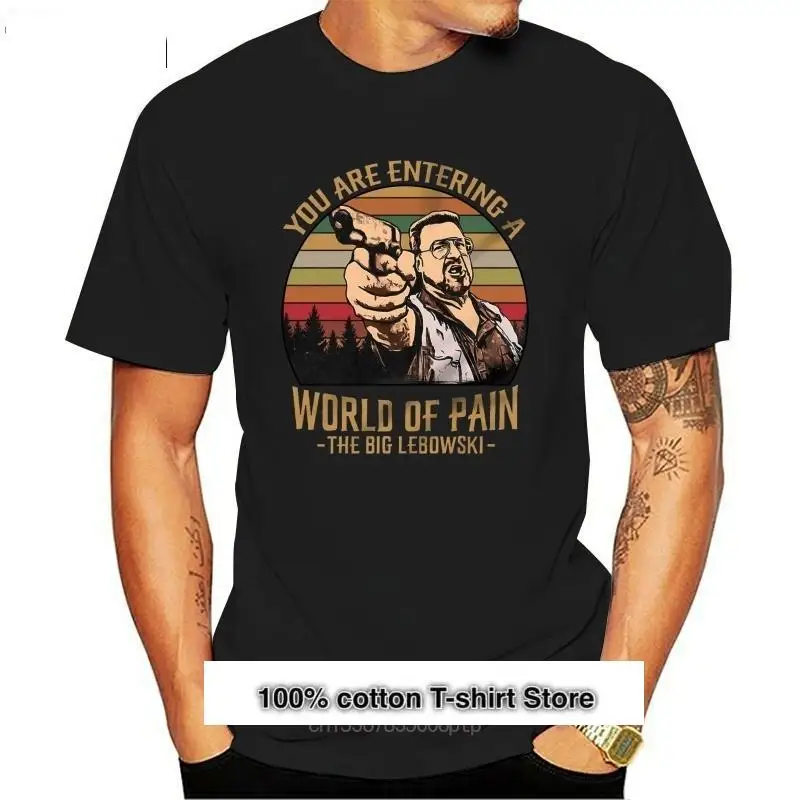 

Camiseta Retro Vintage de You Are Enter A World of Pain The Big Lebowski, camisetas divertidas de Walter Sobchak, nuevas