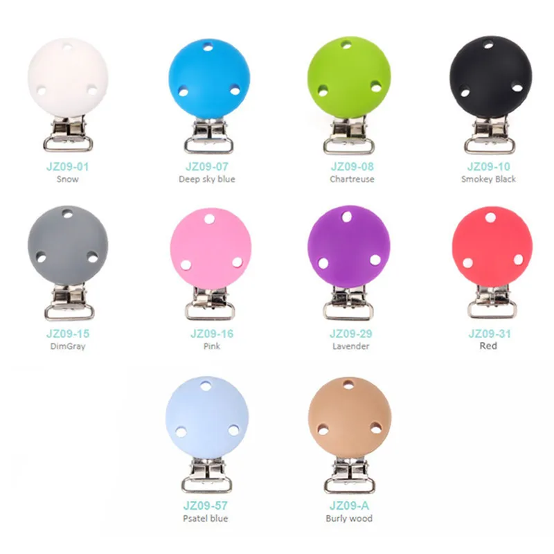 Chengkai 10 шт. Силиконовые Круглые Детские пустышки Прорезыватель Соска зажимы для