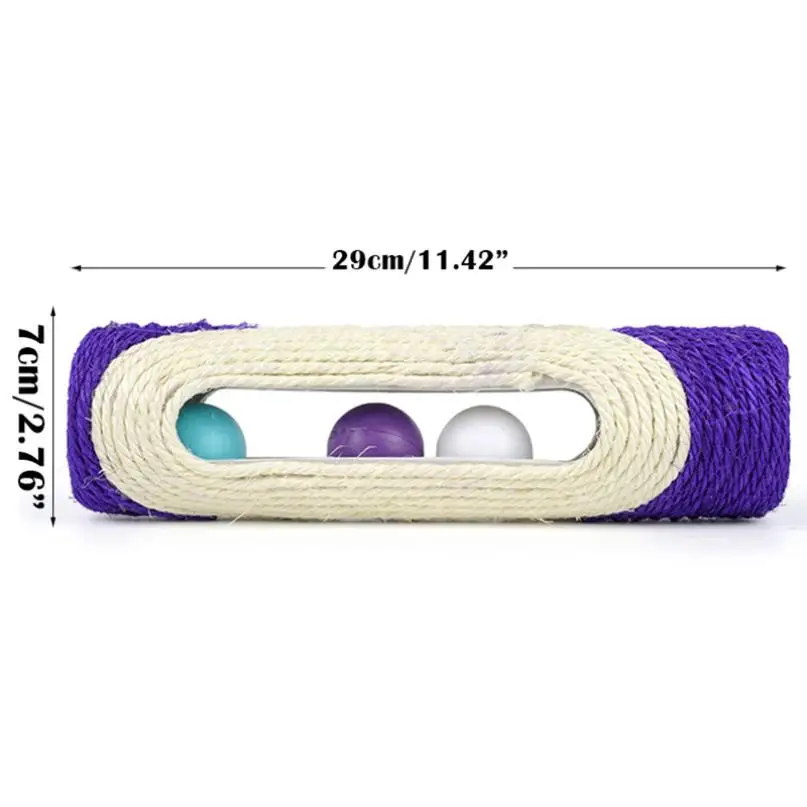 

pet toys Interactive Rolling Scratching Cat Toys With 3 Balls Sisal Scratch Board Training Grinding Claws Toy For Pet Kitten Cat