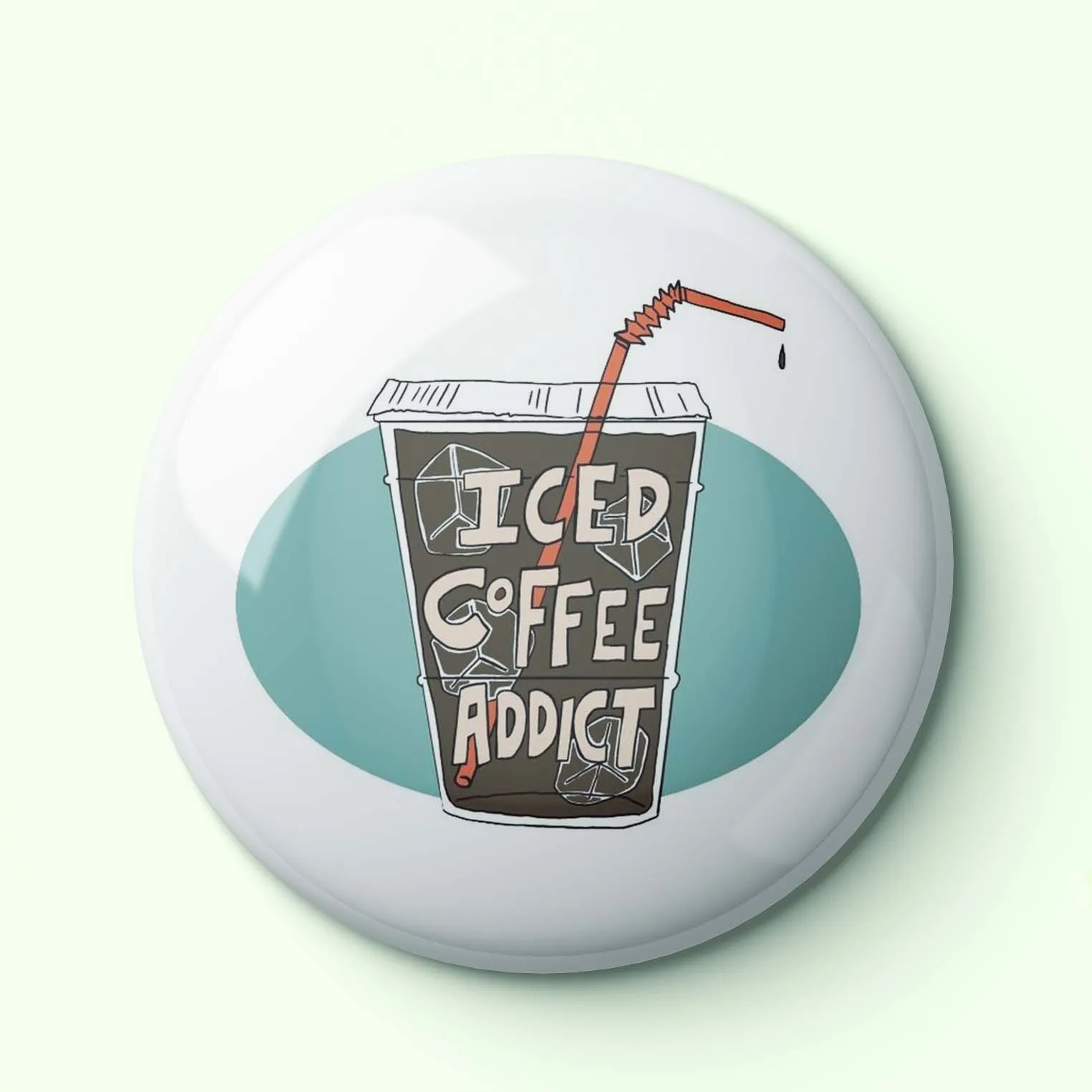 

Iced Coffee Addict oru Soft Enamel Pin Gift Jewelry Lapel Pin Cute Hat Creative Cartoon Women Badge Fashion Lover Decor Collar