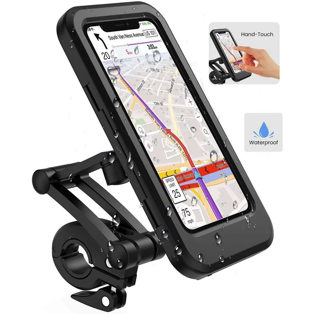 

Cycling Mobile Phone Seat Holder Below 6.7 Inches Waterproof Motorcycle Electric Bicycle Mobile Electric Car Bracket ABS