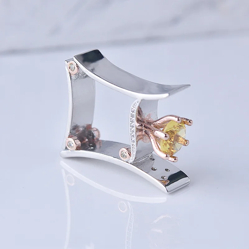 Женское кольцо на палец геометрическое золотое/серебряное 925 пробы|Кольца| |