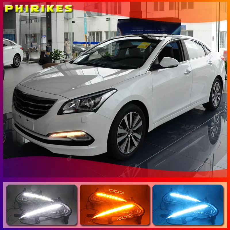 

1 пара для Hyundai MISTRA 2014-2016 Светодиодный дневной светильник лампа для поворотного сигнала DRL Дневной светильник переднего бампера Туман светил...