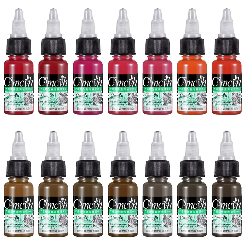 

Microblading Pigment Permanent Makeup Eyebrow Tattoo Supplies Embroidery Lip Ink Natural Ingredients 15ML Colors Options