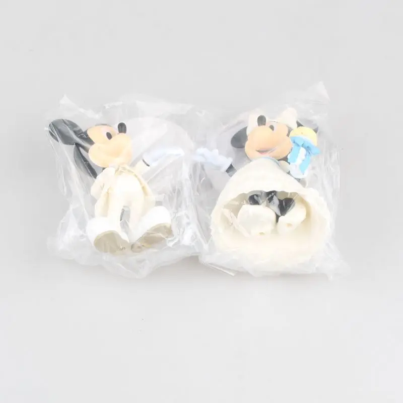 New 2pcs/set 12cm Princess Mickey Minnie Model Figure Dolls Cute Mouse Action Toy Wedding Party Decorative ornament | Игрушки и хобби