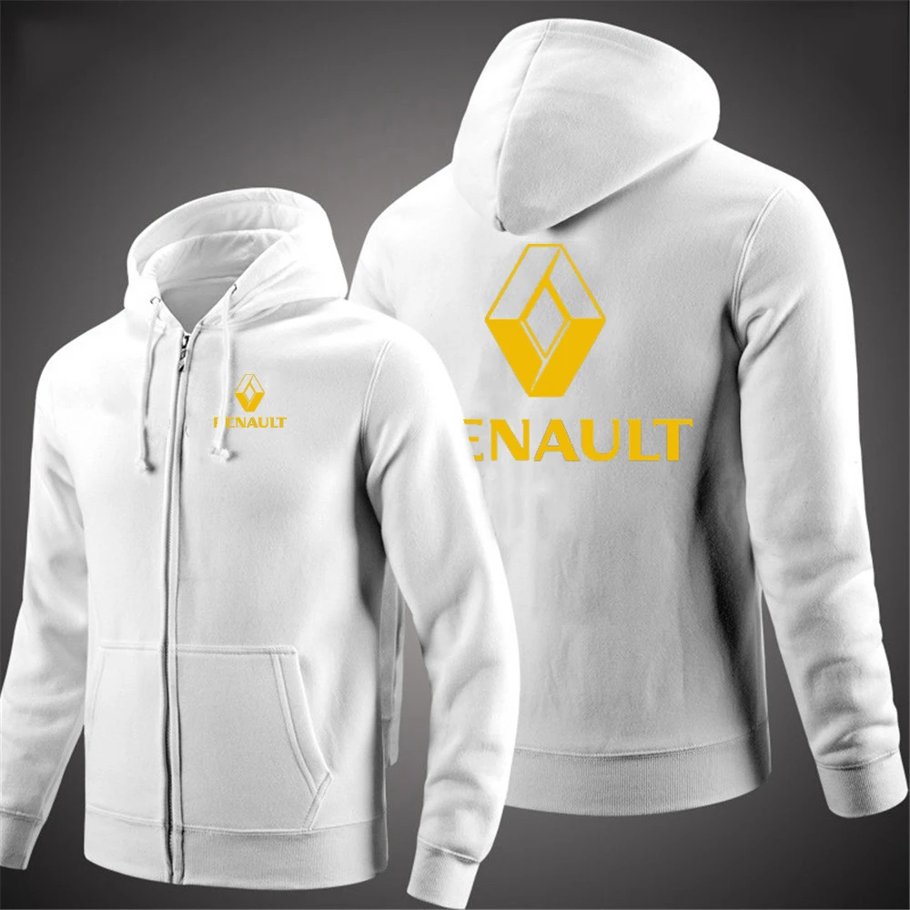 

2021 RENAULT Print Jackets Comfortable Men Harajuku Sweatshirts Man's Cotton Hip Hop Customize High Street Leisure Zipper