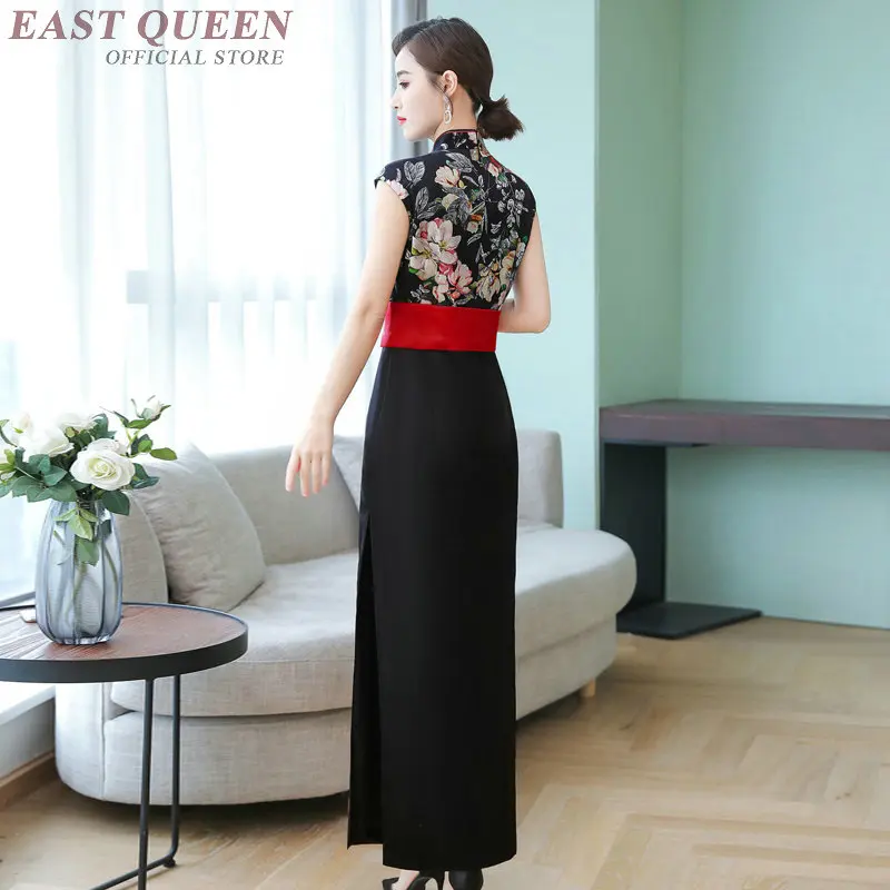 Элегантные китайские платья, вьетнамская одежда, Qipao, высокий разрез, сборная Талия, сексуальное восточное платье, длинное платье Cheongsam Ao Dai, платье TA1786