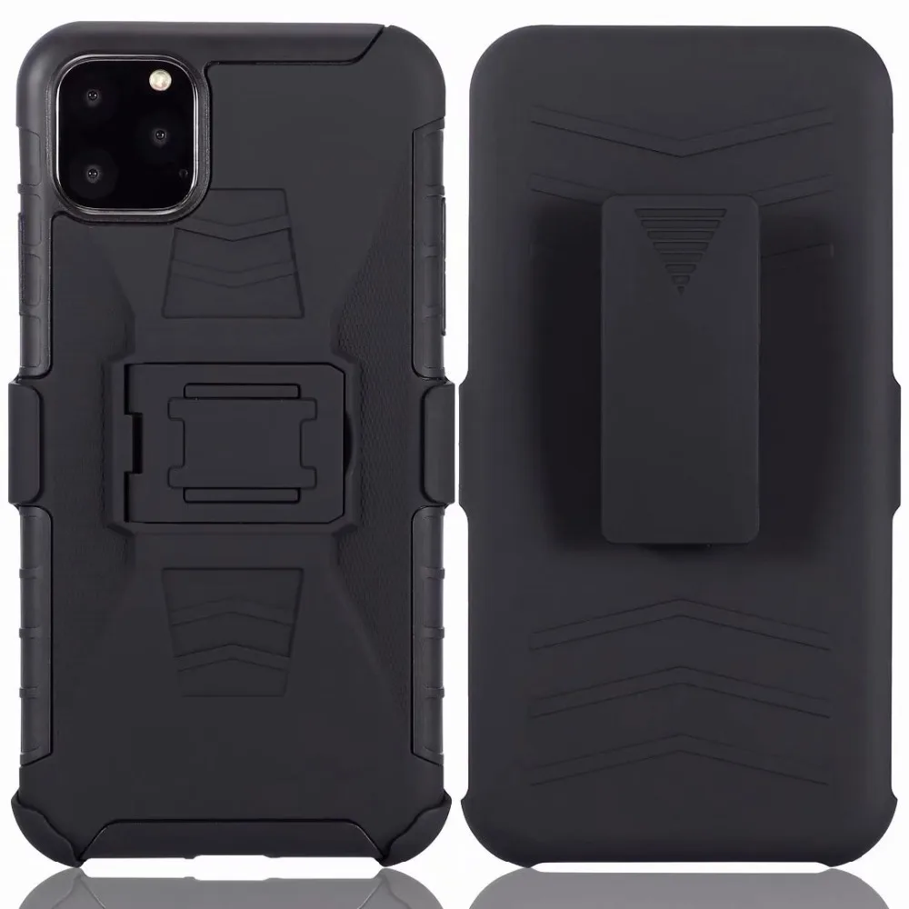 Для iphone 11 Pro Max черный гибридный противоударный чехол-Холистер Defender Builder+ Зажим для ремня для iphone XR XS MAX X 7 8 6 6S PLUS