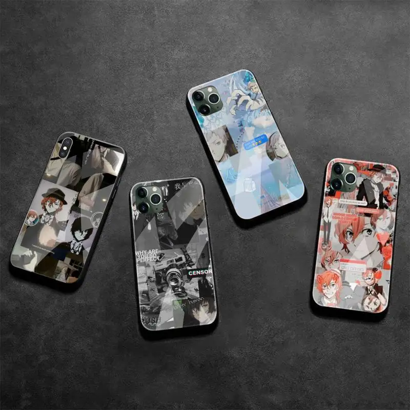 

KPUSAGRT Bungou Stray Dogs poster Customer Phone Case Tempered Glass For iPhone 11 Pro XR XS MAX 8 X 7 6S 6 Plus SE 2020 case