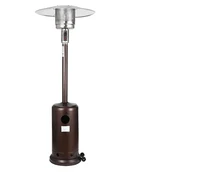 basics 46000 btu outdoor propane patio heater with wheels commercial residential black stainless outside garden
