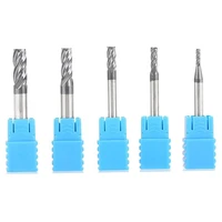 5pcs tungsten carbide end mill 4 flute milling cnc rotary burrs set cutter tool end mill accessories