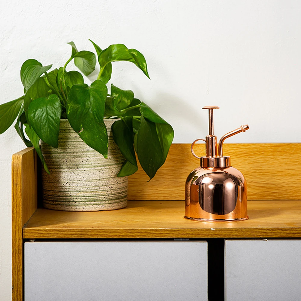 

Household Thicken 304 Stainless Steel Premium 300ml Watering Can Spray Kettle Metal Tank Potted Houseplant Home Favors