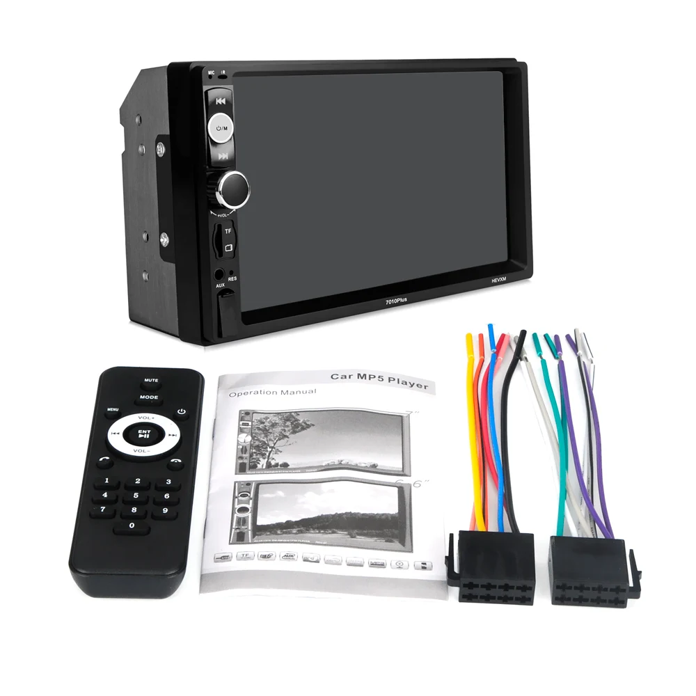 

7-inch Car Multimedia Player 2 Din HD Bluetooth Universal Radio MP5 Media TF FM Auxiliary Input