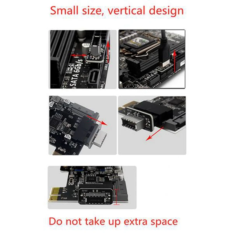 Retail Motherboard USB3.019P/20P to TYPE-E90 Degree Adapter Chassis Front TYPEC Plug in Port | Электроника
