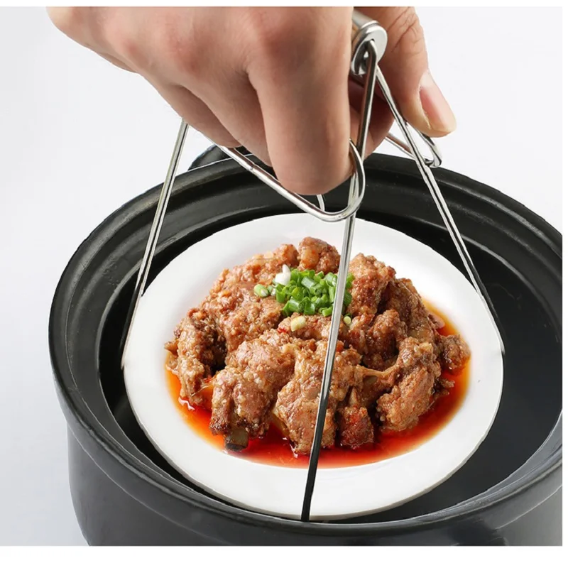 3/4/5Pcs/Set Anti-hot Clip Clamp Folder Drawer Gadget Bowl Holder Steel+Plastic Kitchen Tool Household Utensil Kitchenware | Дом и сад