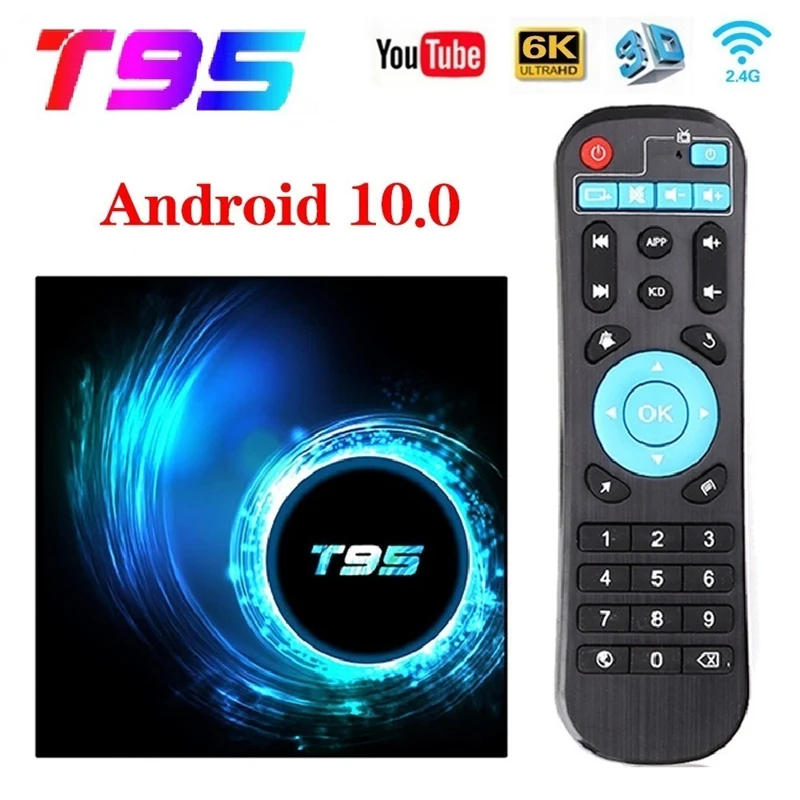 

Приставка Смарт-ТВ, Android 10, Wi-Fi, 6K HD 1080P, 4 + 64/32 ГБ
